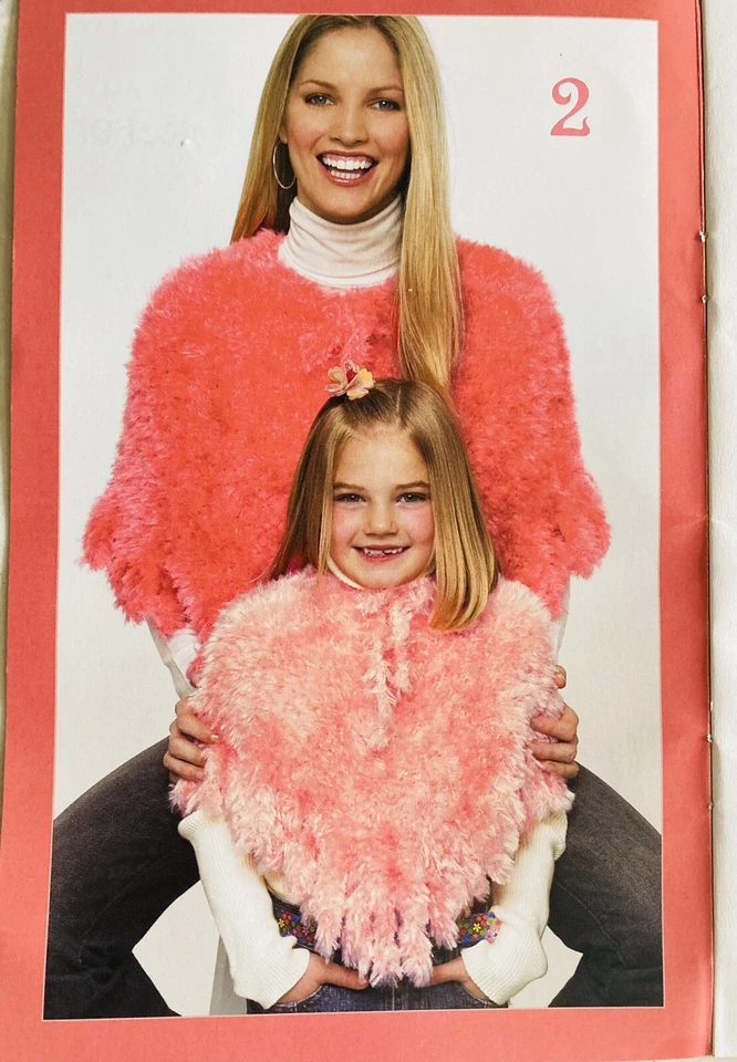 Bernat FUR OUT Far Out Ponchos Booklet 530124 (2004) Poncho Knitting Patterns - Image 3 of 4