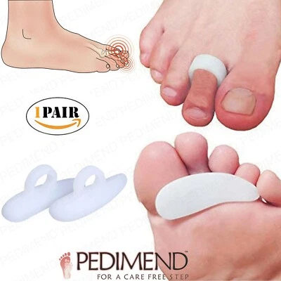 Pedimend Silicone Gel Hammer Toe Crest Pad for Overlapping Toes Corns Care 2PCS