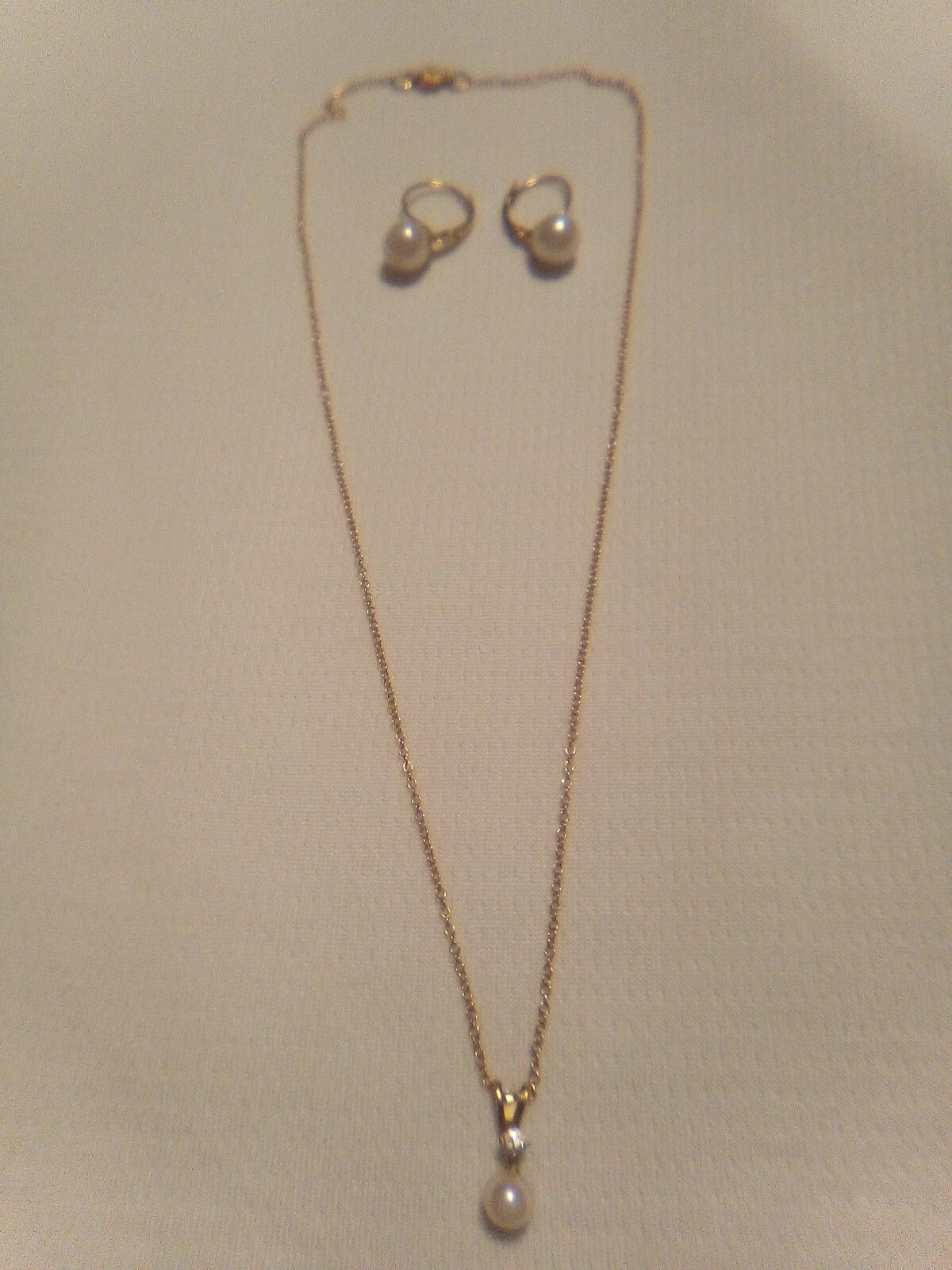 Vintage Deo Dupont Gold Filled Pearl Necklace & Faux Pearl Earrings eBay