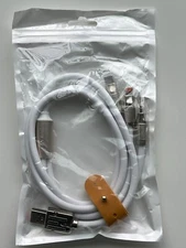 3-in-1 USB Charging Cable USB-A to 3 Connectors iPhone-Compatible White NEW