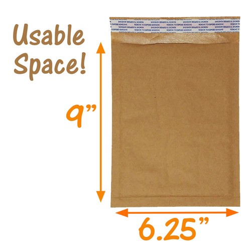 6x10" Brown Kraft Bubble Mailers Recyclable Padded Shipping Mailing Envelopes! - Picture 43 of 88