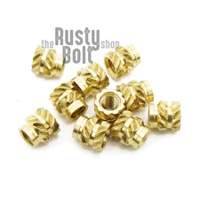 M2.5 x 4mm, 4mm OD - Knurled Brass Threaded Heat Set Inserts 3D Printing