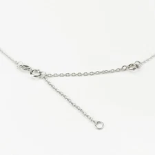 2PCS 925 Sterling Silver Necklace Extension O Chain Safety Spring Clasp Extender