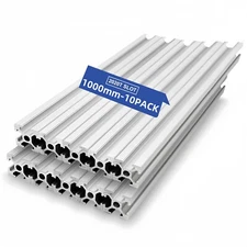 10pcs 2020 T-Slot Aluminum Extrusion Anodized Extruded Profile 20x20mm 1000mm