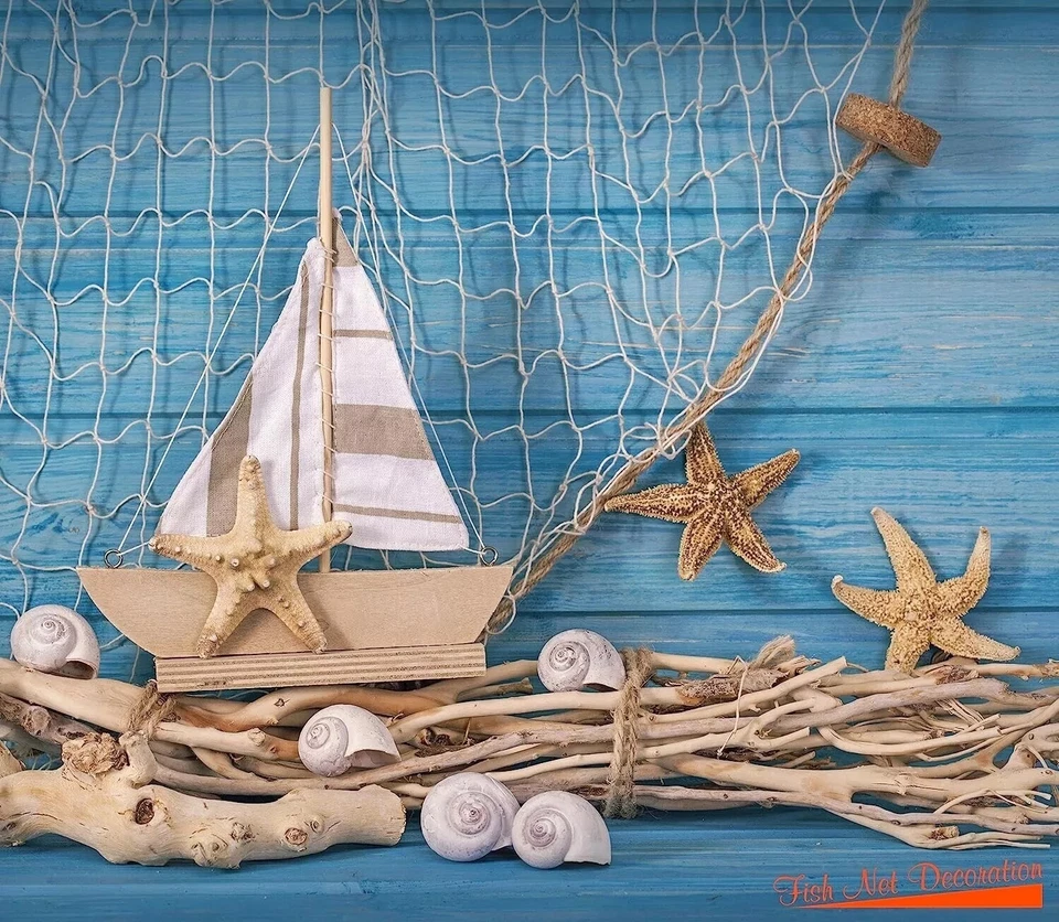 Rede de pesca comercial usada rede de peixe antiga reciclada recuperada 14 pés nova - Imagem 3 de 4