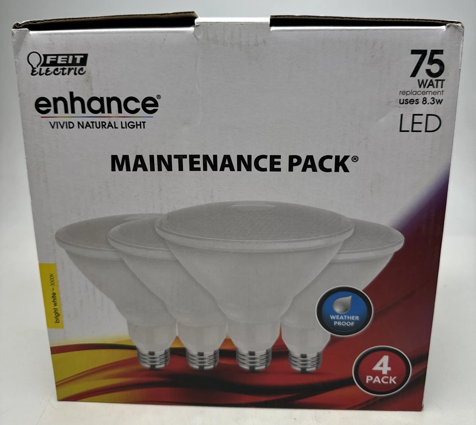 Feit Electric PAR38930CA4PK 8.3W 3000K 750 Lumens PAR38 LED Reflector Light - Image 3 of 4