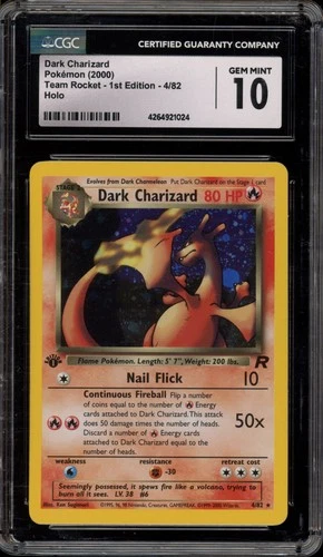 Pokemon Dark Charizard Team Rocket 1st Edition Holo Rare #4 CGC 10 Gem Mint