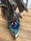 Antique Folk Art handcrafted wooden model fishing boat — photo 5