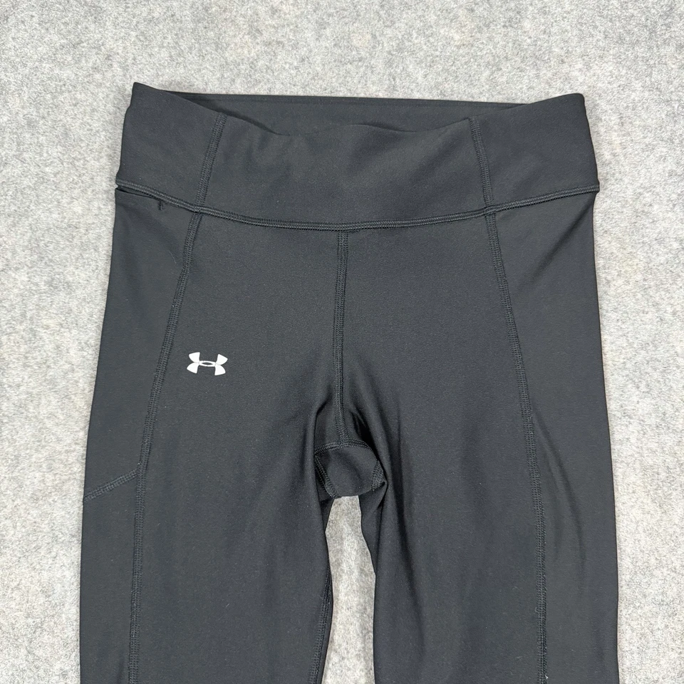 Under Armour Legging Capri Women's Size Small (Actual Fits 27x19.25) Black Blue - Image 2 of 4