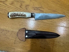 ARGENTINA GAUCHO EL CHAJA TANDIL Dagger Knife Horn Wood Handle Sheath NEW NOS