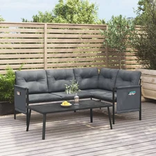 Garden Lounge Set Anthracite Steel