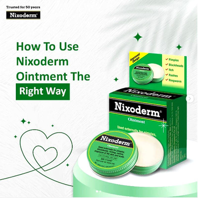 NIXODERM OINTMENT 17.7G FOR PIMPLES/BLACKHEADS/ITCHI & RASHES-12 units By DHL