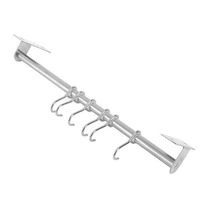 (Single Rod)Wall Mounted Storage Shelves Pot Lid Rack Utensil Hanger Hook - Image 1 of 4