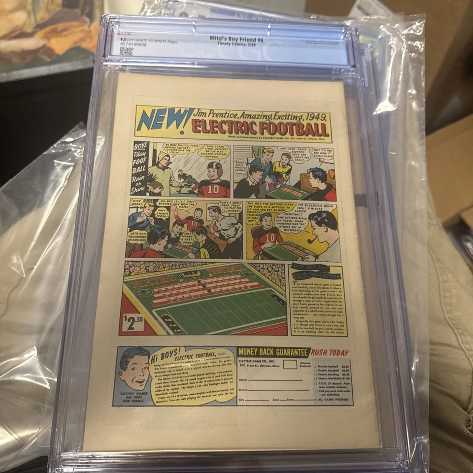 Mitzi's Boy Friend #6 Timely 1948 CGC 9.0 - Scarce! - Image 3 of 4