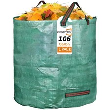 106 Gallon Leaf Bag Reusable Yard Waste Collector with 4 Handles for Easy Use