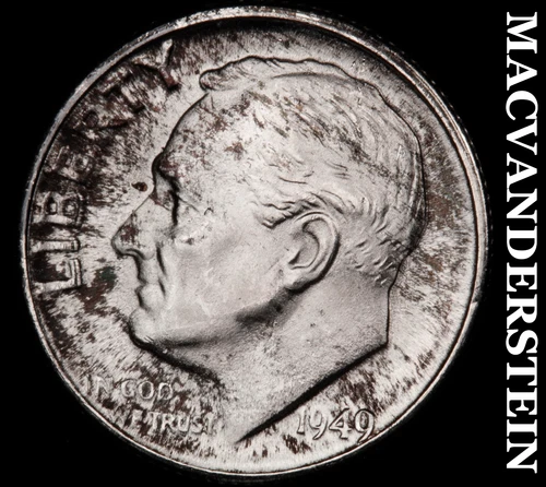 1949-D Silver Roosevelt Dime - Choice Gem Brilliant Unc  Lustrous  #G7758