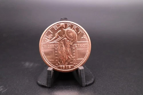 ½ oz .999 fine copper round made by The Patrick Mint - Walking Liberty Design