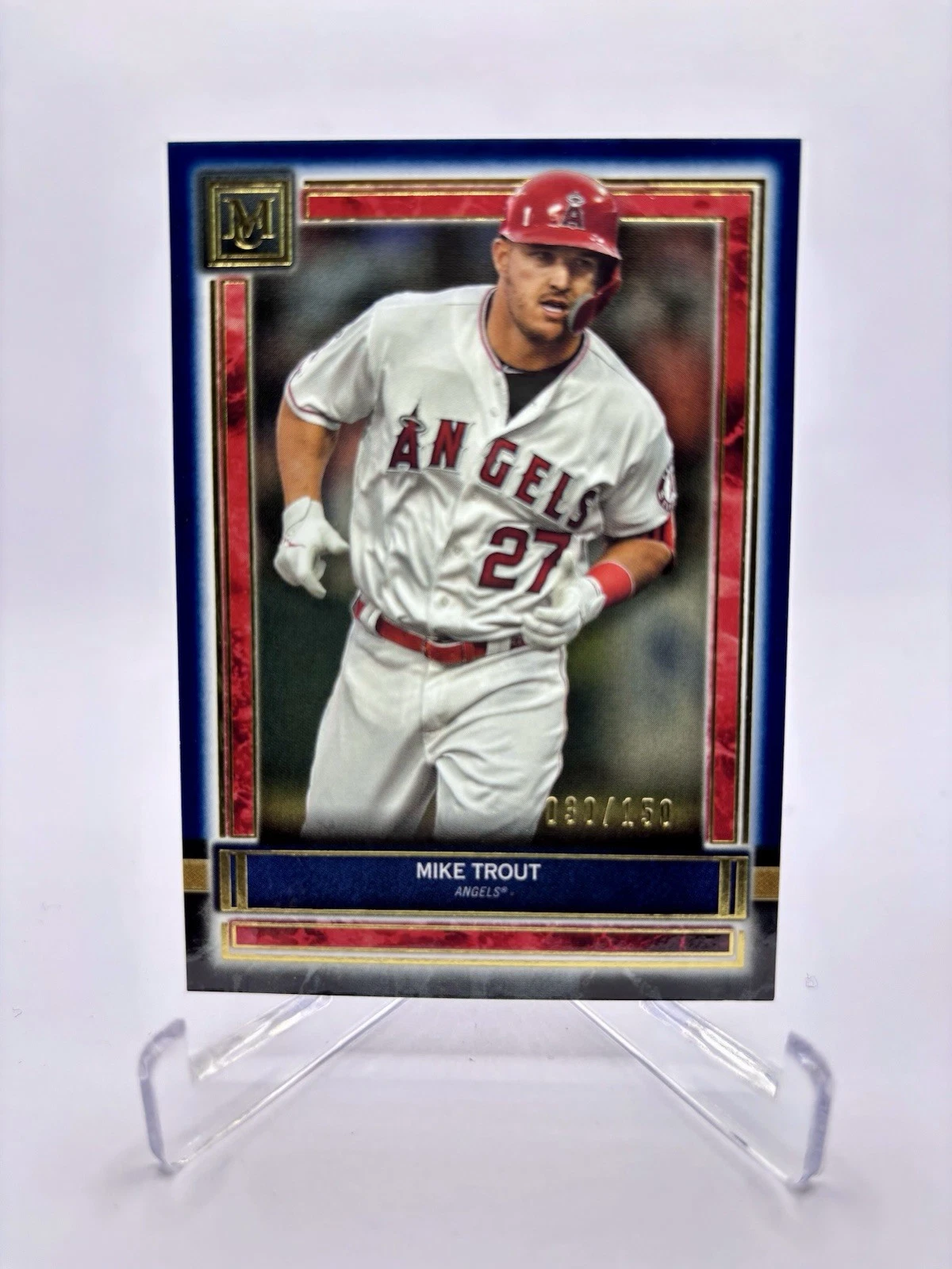 2020 Topps Museum Collection Mike Trout Sapphire Blue /150 24 Los Angeles Angels