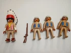 PLAYMOBIL VINTAGE INDIAN CHIEF AND WARRIORS