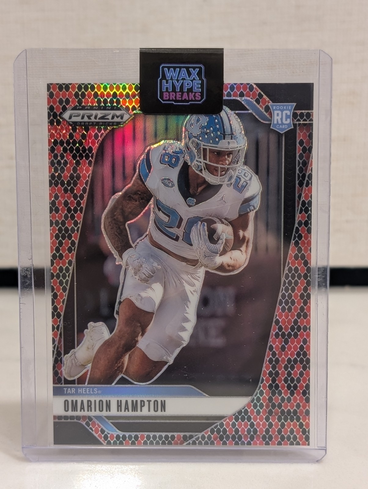 2025 Prizm Draft Pick- Omarion Hampton SSP Snakeskin Refractor RC UNC #74
