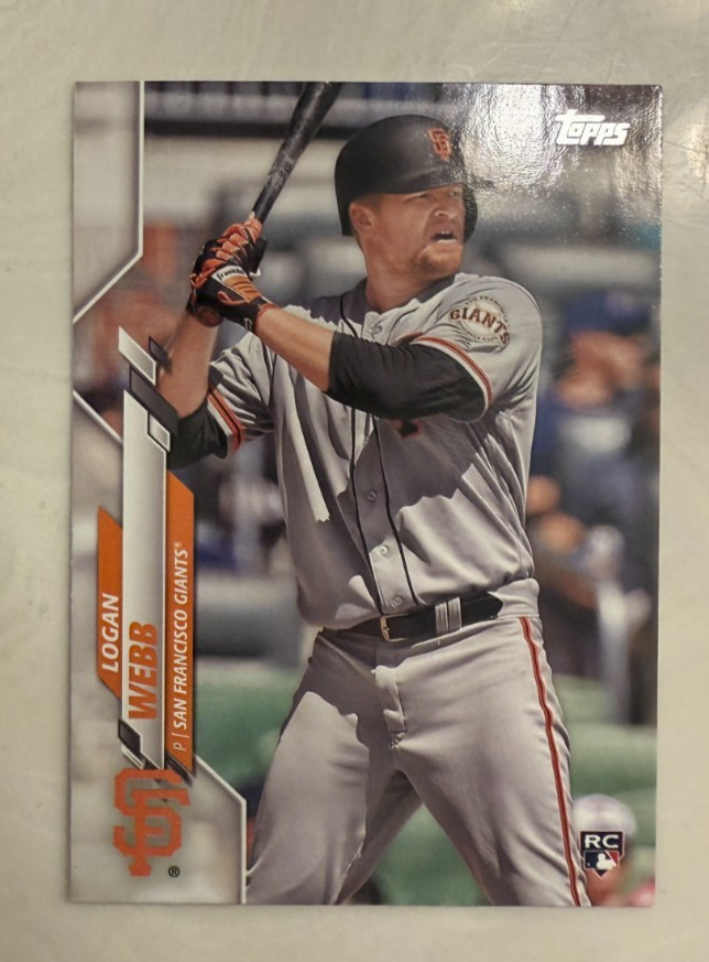 2020 Topps Logan Webb RC Rookie SP Variation SF Giants Batting