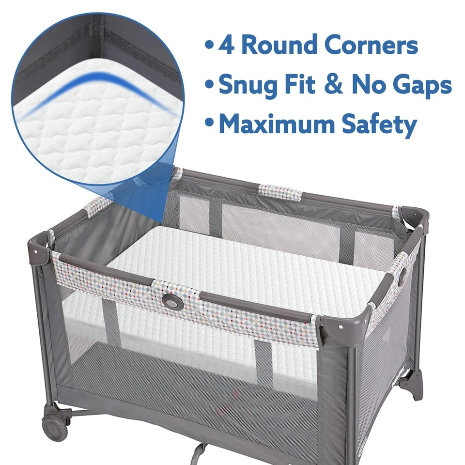 Colchón Pro Goleem Pack and Play 38x26, Almohadilla de Colchón Impermeable Pack n Play Foto 3 de 4