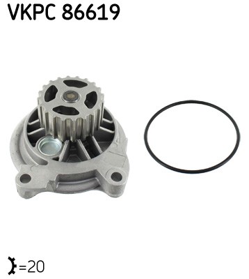 Fits SKF VKPC 86619 Water pump VKPC 86619 Water pump, with gasket fits: MERCEDE - Image 8