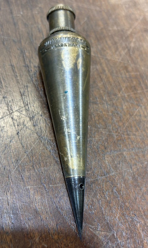 Vintage WINCHESTER 8 oz  Brass Plumb Bob brass-NO STRING
