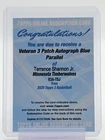TERRENCE SHANNON JR 2026-27 TOPPS 3 BLUE PARALLEL AUTO PATCH #V3A-TSJ Q5084
