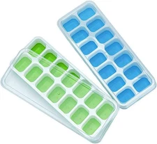 Ice Cube Trays, Silicone Easy-Release and Flexible 14-Ice Trays with Spill-Resis