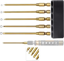 Titanium RC Hex Driver Bit Set – 1/4″ Quick-Change Allen Wrenches for RC Cars
