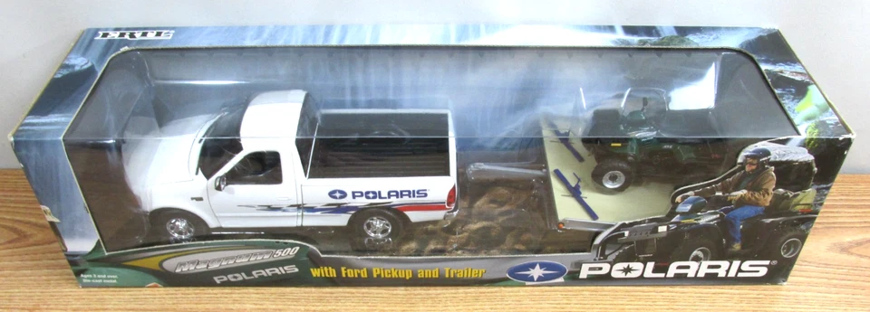 ERTL FORD PICKUP AND TRAILER WITH POLARIS MAGNUM 500 VEHICLE 1/18 YEAR 2000 - Image 2 of 4