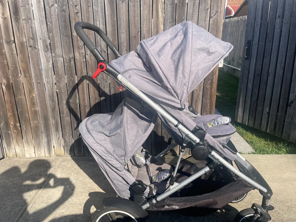 Cochecito Phil & Teds Voyager y kit doble gris jaspeado. Usado, en muy buen estado Foto 2 de 4