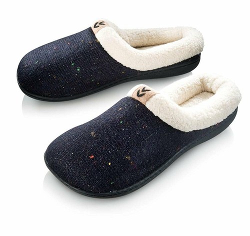 Pupeez Women's Sweater Knit Fleece Lined Clog Slippers Warm House Shoe - Picture 2 of 6