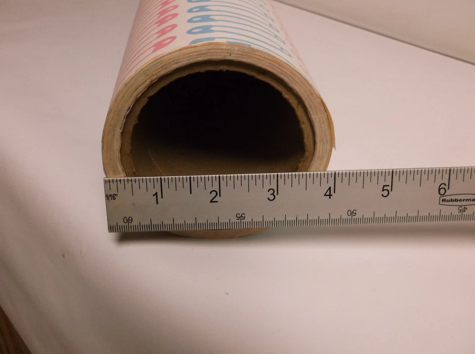 Pink & Blue Diaper Pin Nursery Baby Shower Gift Wrapping Paper 60' x 20" Roll - Image 4 of 4