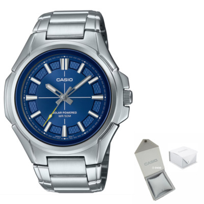 Casio Solar Powered Womens 26mm Bracelet Date watch. WR 50M 006A-362F. Casio Solar Powered Analog Watch | WR 50M | Stainless Steel  main image 4