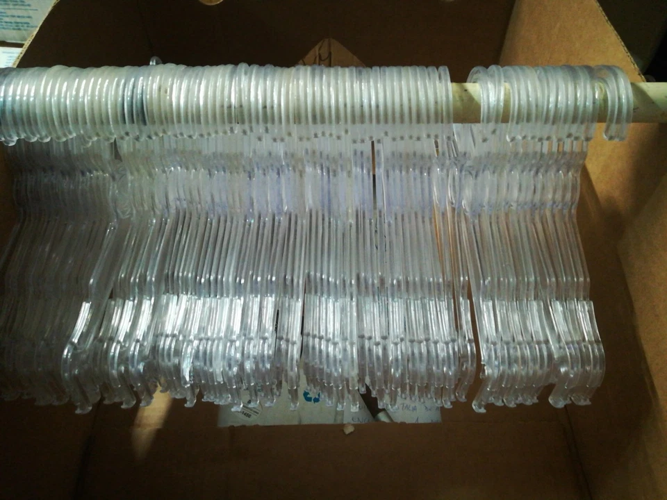 Lotto grucce plastica trasparente 27 cm - Immagine 2 di 2