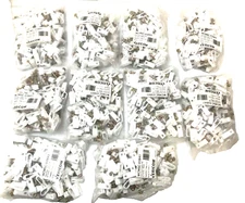 (500 PCS) Vericom DUAL WHITE Mounting Flex Clips RG6 RG59 Coax Cable 