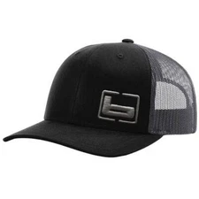 BANDED GEAR BLACK SIDE LOGO WITH CHARCOAL MESH BACK TRUCKERS HAT