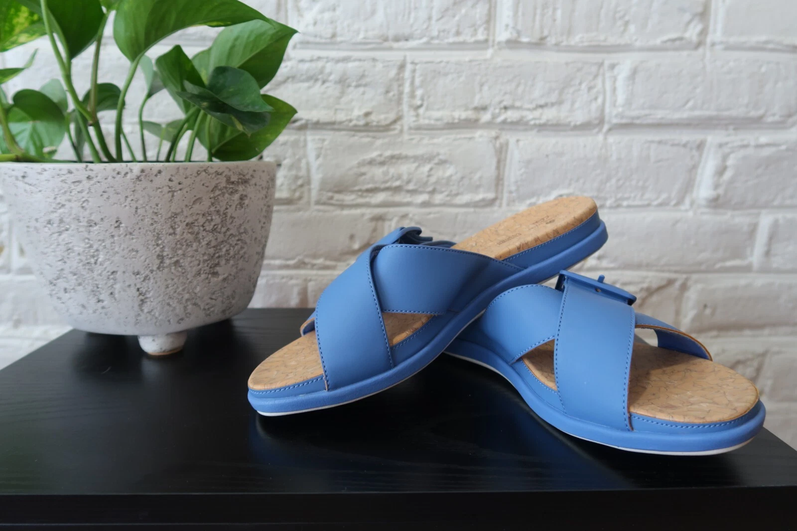 Clarks Cloudsteppers June Shell slip on comodo da donna blu taglia 9 5 W