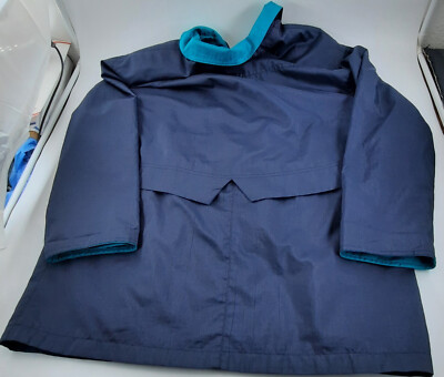 Forecaster of Boston Womens Navy Blue Full Zip Button Jacket