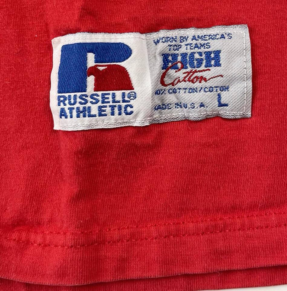 90s Russell Athletic \"HIGH Cotton\" USA製 Rare Russell Athletic High Cotton USA Made 90s