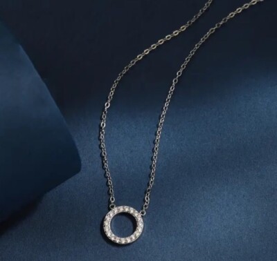 Minimalistische Ringkette, 925 Sterling Silber. 18 zoll