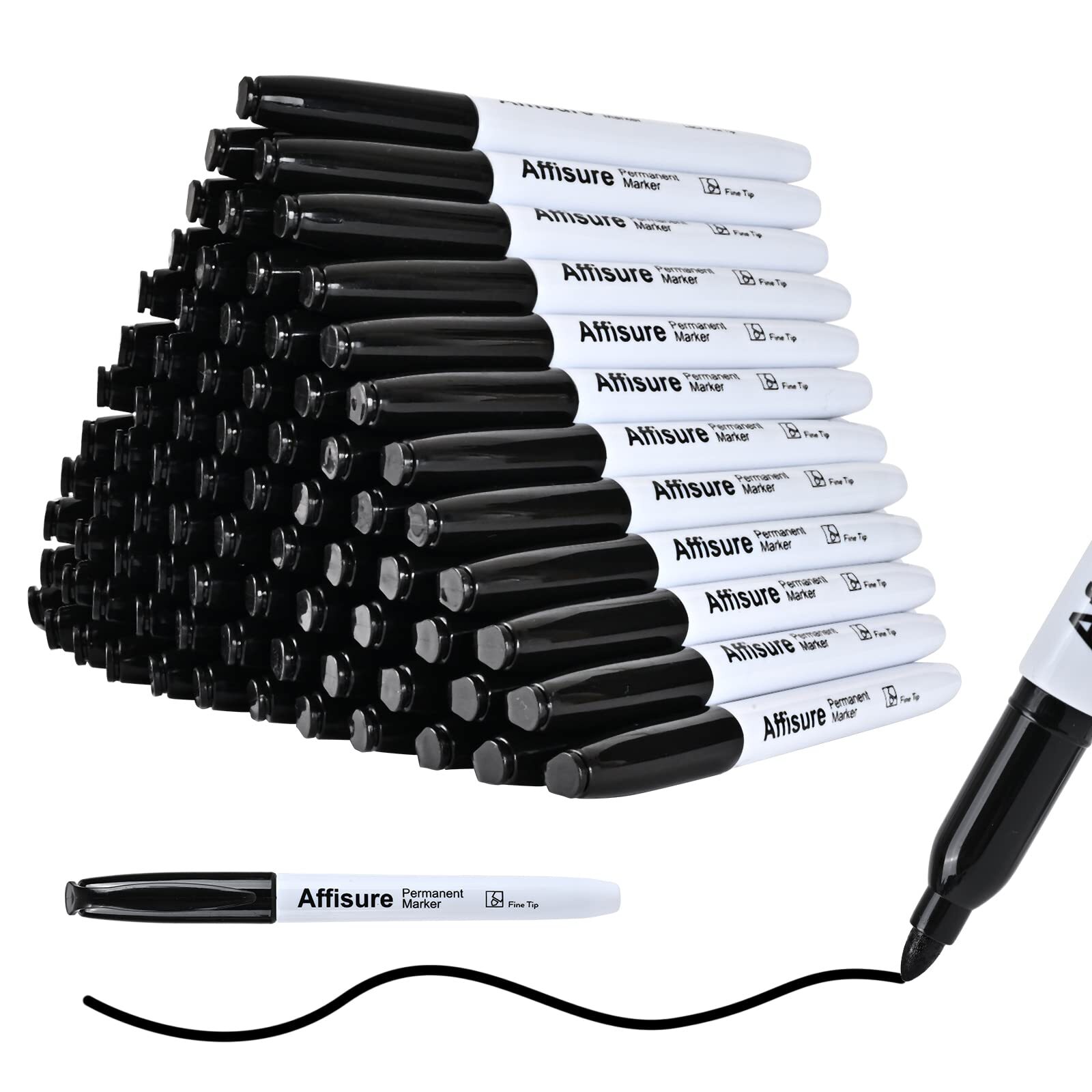 Permanent markers 100 packs permanent markers bulk quick drying in one second...