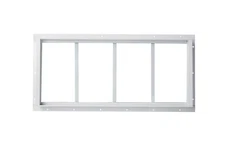 Shed window transom 10 x 23 , white/ brown/black