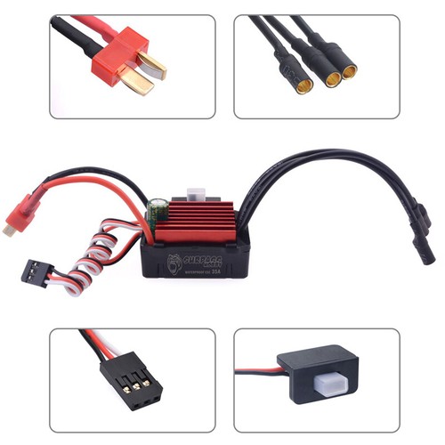 SURPASSHOBBY 35A ESC Waterproof Controller for 1/16 1/14 RC Car 2838 2845 motor - Picture 10 of 11