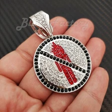 Luxury Iced Hip Hop Silver PT Travis Scott Rodeo Lab Diamond Charm Pendant 