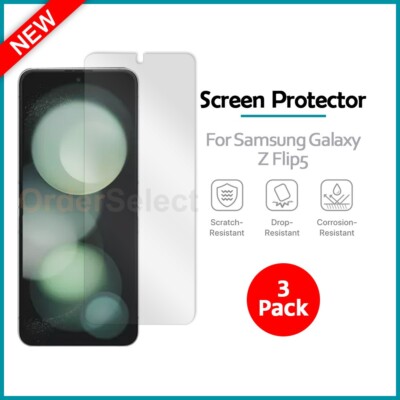 3-Pack LCD Clear HD Hydrogel Screen Protector for Android Samsung Galaxy Z Flip5