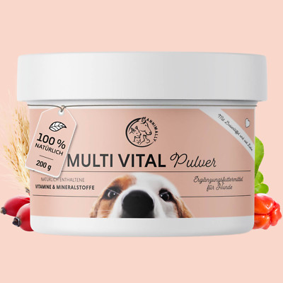 Annimally Vitamine für Hunde I Multivitamin Komplex Pulver mit Mineralien 200g