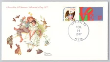 Spring, TX — Norman Rockwell Valentine's Day FDC with Love stamp, — 1977